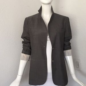 Theory Gray wool Blazer in Light Heather